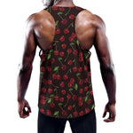 Cherry Fruit Pattern Print Training Tank Top