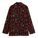 Cherry Fruit Pattern Print Women's Cotton Blazer