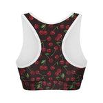 Cherry Fruit Pattern Print Women's Sports Bra