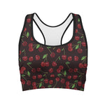 Cherry Fruit Pattern Print Women's Sports Bra