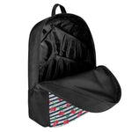 Cherry Striped Pattern Print 17 Inch Backpack