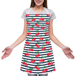 Cherry Striped Pattern Print Adjustable Apron