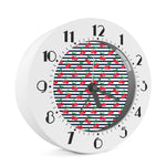 Cherry Striped Pattern Print Alarm Clock