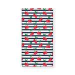 Cherry Striped Pattern Print Baby Crib Sheet