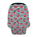 Cherry Striped Pattern Print Baby Seat Cover