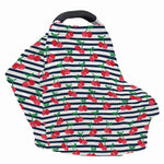 Cherry Striped Pattern Print Baby Seat Cover
