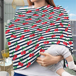 Cherry Striped Pattern Print Baby Seat Cover