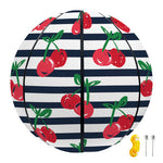 Cherry Striped Pattern Print Basketball