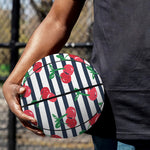 Cherry Striped Pattern Print Basketball