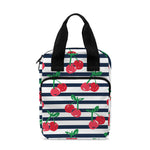Cherry Striped Pattern Print Bible Tote Bag