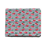 Cherry Striped Pattern Print Bifold Wallet