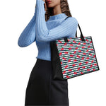 Cherry Striped Pattern Print Canvas Tote Bag