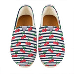 Cherry Striped Pattern Print Casual Shoes