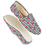 Cherry Striped Pattern Print Casual Shoes