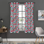 Cherry Striped Pattern Print Curtain