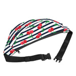 Cherry Striped Pattern Print Fanny Pack