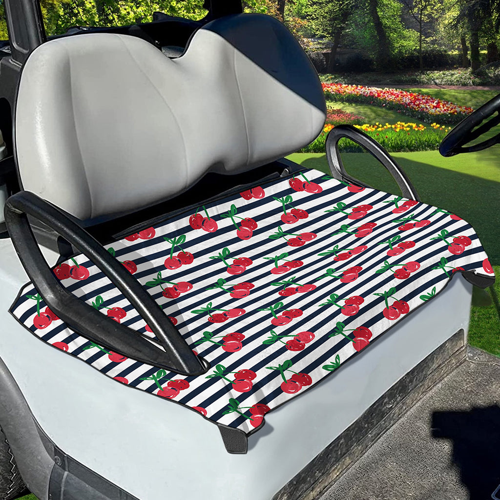 Cherry Striped Pattern Print Golf Cart Seat Cover