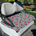 Cherry Striped Pattern Print Golf Cart Seat Cover
