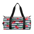 Cherry Striped Pattern Print Gym Bag