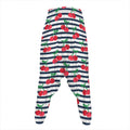 Cherry Striped Pattern Print Hammer Pants