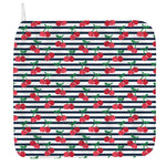 Cherry Striped Pattern Print Hand Towel