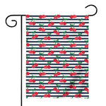 Cherry Striped Pattern Print House Flag