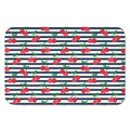 Cherry Striped Pattern Print Indoor Door Mat