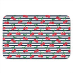Cherry Striped Pattern Print Indoor Door Mat