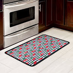 Cherry Striped Pattern Print Kitchen Mat