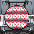 Cherry Striped Pattern Print Leather Spare Tire Cover