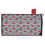 Cherry Striped Pattern Print Mailbox Cover