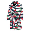 Cherry Striped Pattern Print Men's Bathrobe
