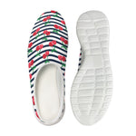 Cherry Striped Pattern Print Mesh Casual Shoes