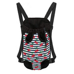 Cherry Striped Pattern Print Pet Carrier Backpack