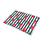 Cherry Striped Pattern Print Pet Cooling Mat Cover
