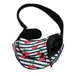 Cherry Striped Pattern Print Pet Sling Carrier