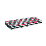 Cherry Striped Pattern Print Piano Keyboard Cover
