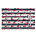 Cherry Striped Pattern Print Placemat