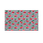 Cherry Striped Pattern Print Polyester Flag
