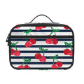 Cherry Striped Pattern Print Portable Lunch Bag