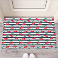Cherry Striped Pattern Print Rubber Doormat