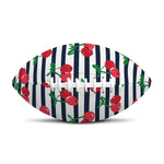 Cherry Striped Pattern Print Rugby Ball