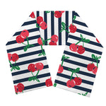 Cherry Striped Pattern Print Scarf