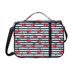 Cherry Striped Pattern Print Shoulder Strap Bible Bag