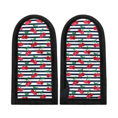 Cherry Striped Pattern Print Skillet Handle Cover