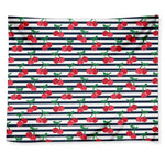 Cherry Striped Pattern Print Tapestry