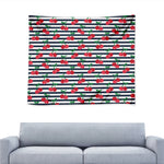 Cherry Striped Pattern Print Tapestry