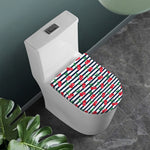 Cherry Striped Pattern Print Toilet Lid Cover