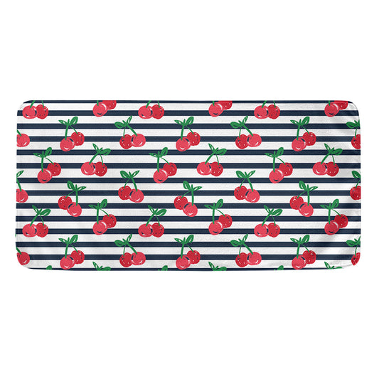 Cherry Striped Pattern Print Towel