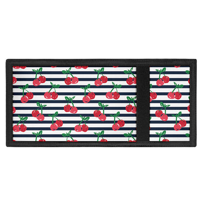 Cherry Striped Pattern Print Trifold Wallet